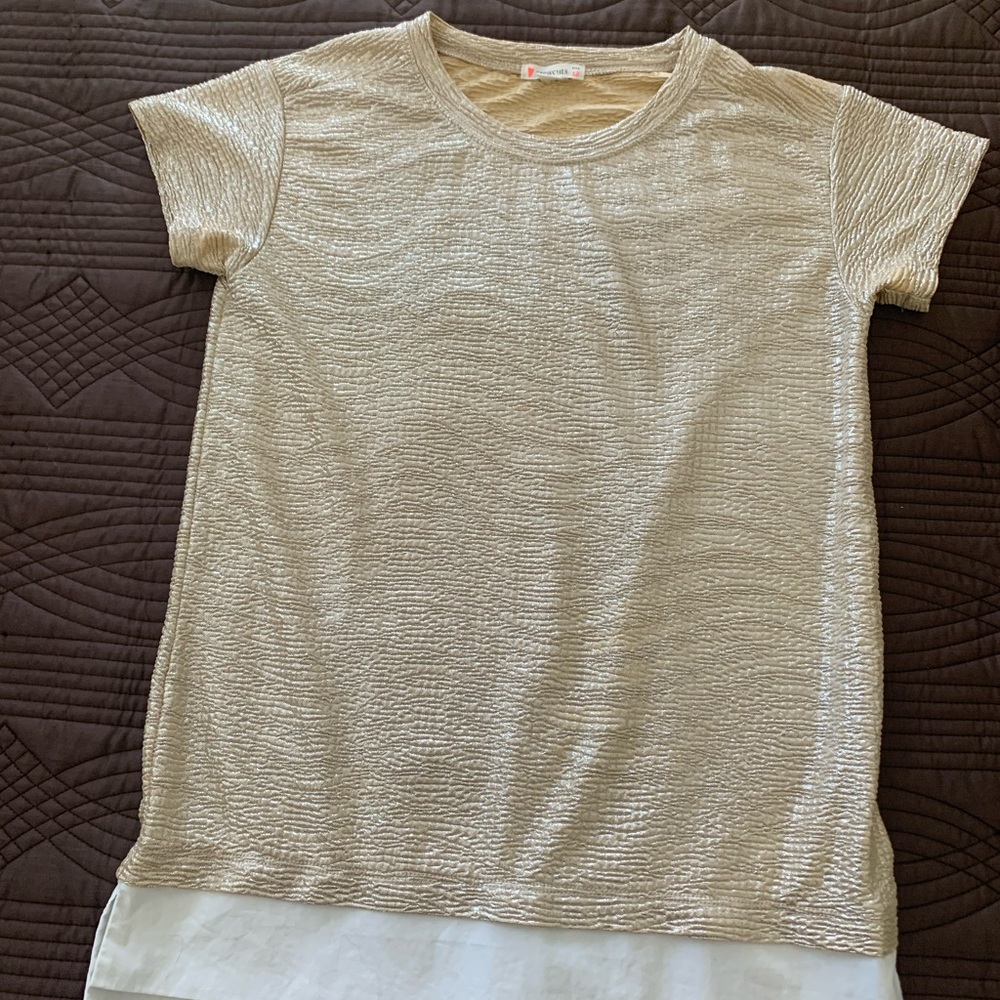 Gold lame t-shirt from Crewcuts